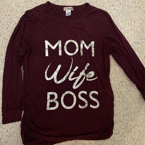 Maternity long sleeve blouse